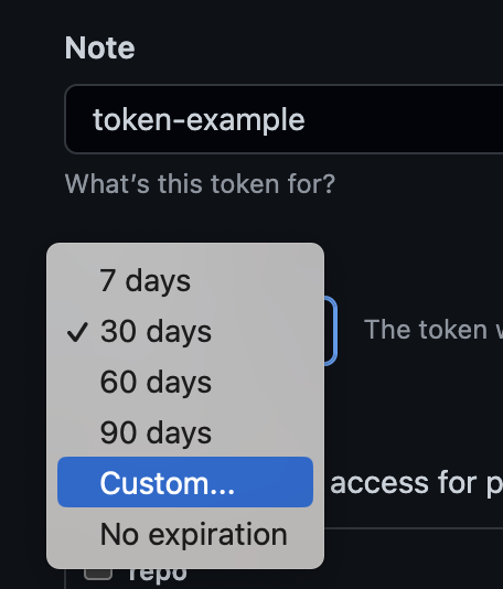 tokens expiration custom